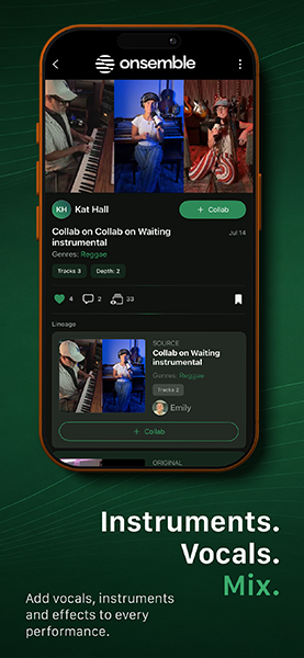 Onsemble collaborative performance screen